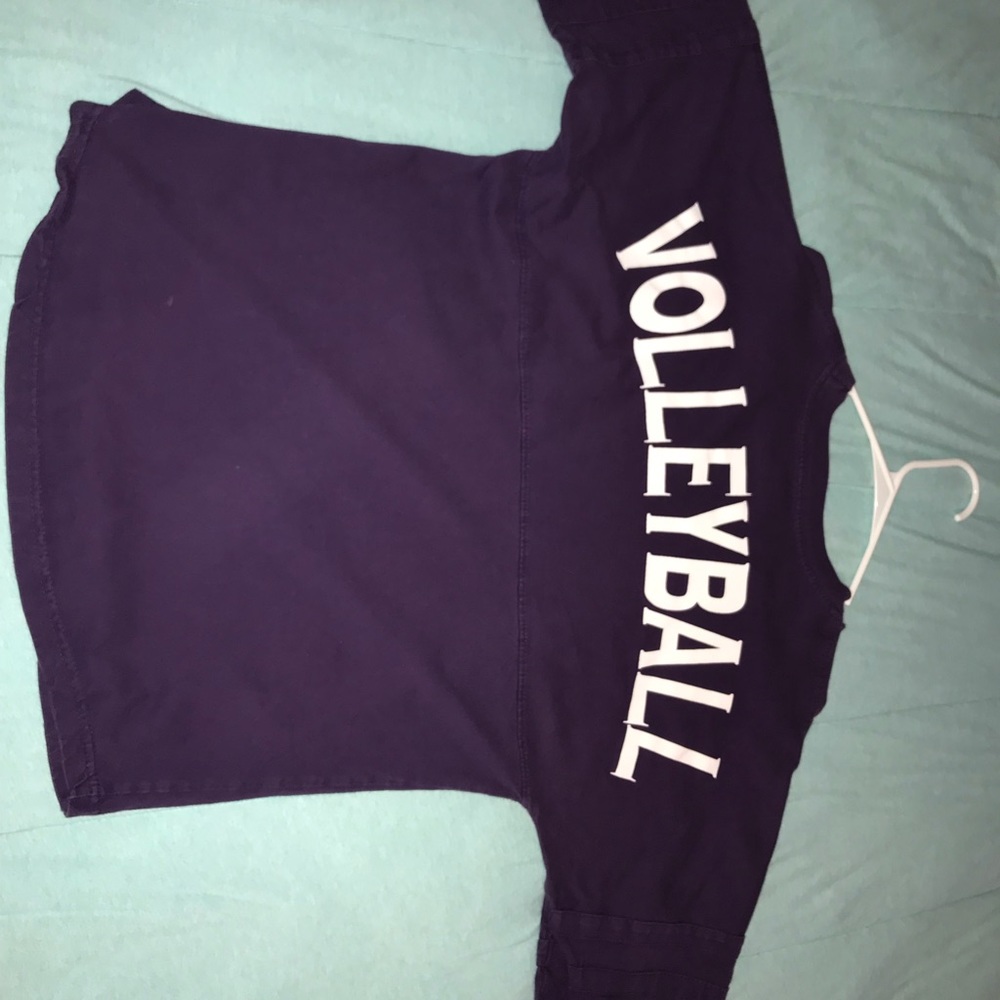 Long sleeve purple volleyball shirt